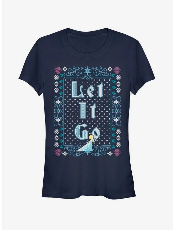 Deals ๐งจ Disney Frozen Let It Go Ugly Sweater ๐ง Girls T-Shirt ๐ฏ