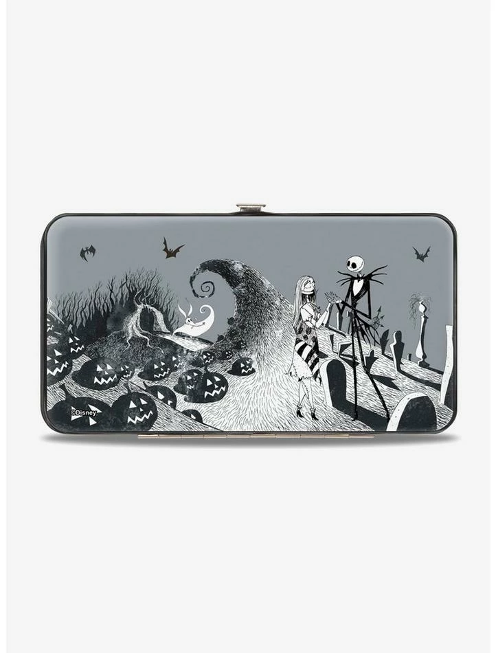 Coupon ๐ The Nightmare Before ๐ Christmas Jack & Sally Greyscale Hinged Wallet ๐ - Image 2