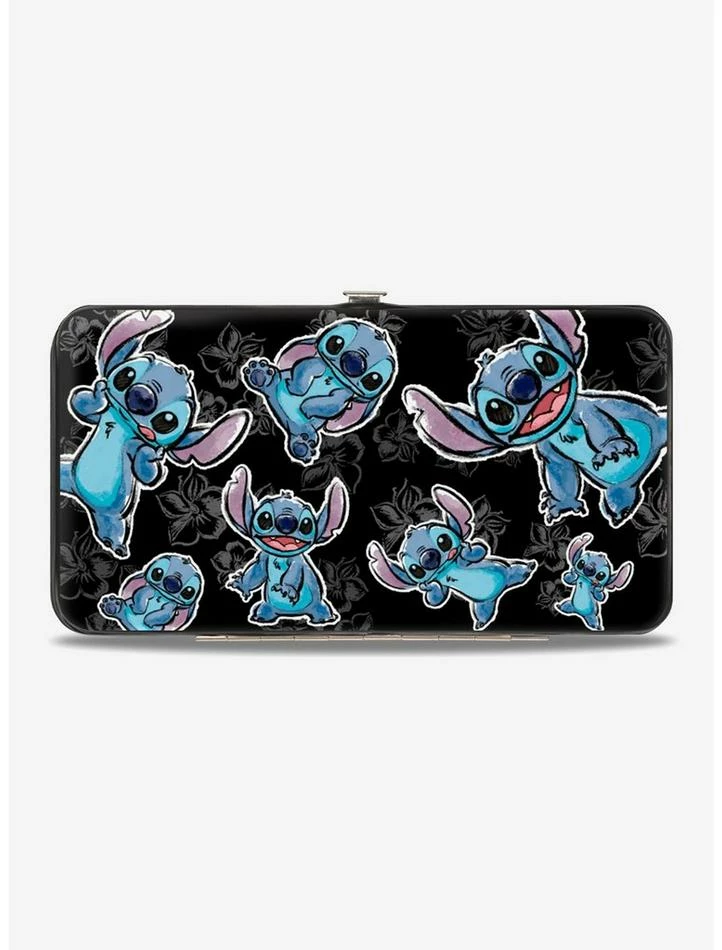 Top 10 👍 Disney Lilo and Stitch Sketched Stitch Hibiscus Hinged Wallet 😍