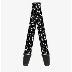 Promo ⌛ The Nightmare Before 🎄 Christmas Jack Outline Expressions Guitar Strap 🔥
