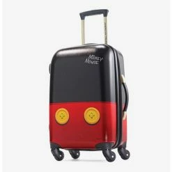 Outlet 🔔 Disney Mickey Mouse Pants Carry On Spinner Hardside Luggage ⭐