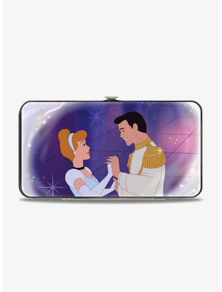 Outlet ⭐ Disney Cinderella Prince Ball Scene Crown Icon Hinged Wallet 🔔