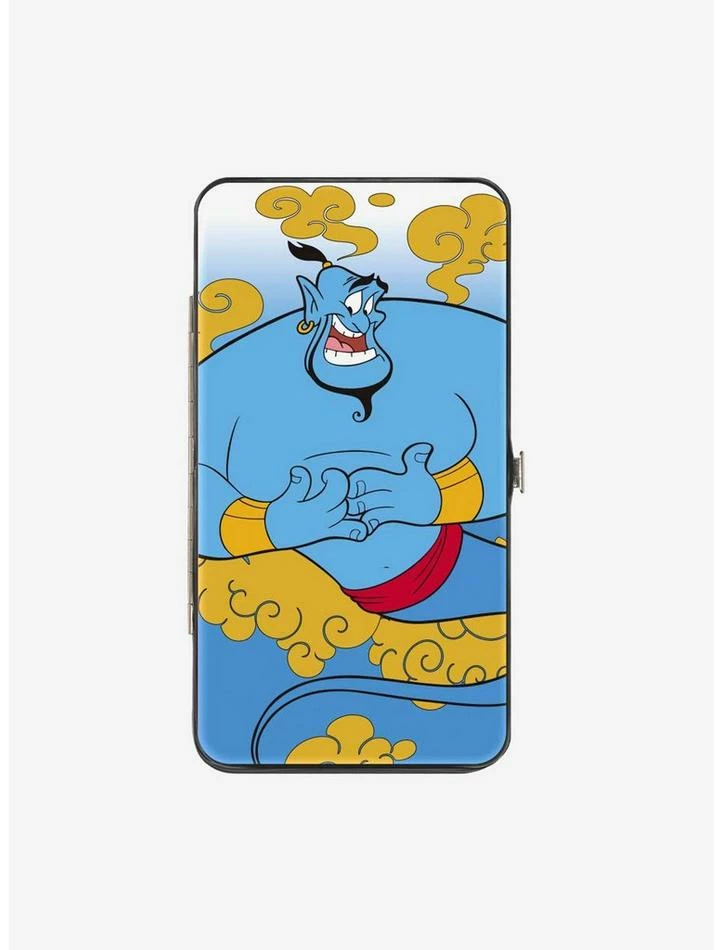 Brand new 🛒 Disney Classic Aladdin Genie Smiling Pose Hinged Wallet ✔️