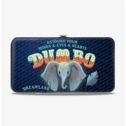 Discount 😉 Disney Dumbo Face Feather Astound Your Mind Eyes Hearts Circus Sign Hinged Wallet 🔥