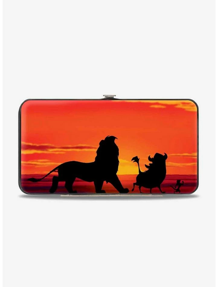 Coupon โ Disney The Lion King Hakuna Matata Simba Pumbaa Timon Sunset Silhouette Hinged Wallet ๐