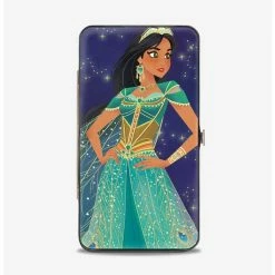 Outlet 🧨 Disney Jasmine 2019 Standing Pose Stars Hinged Wallet ✔️