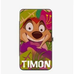 New 💯 Disney The Lion King Timon Hula Dance Hinged Wallet 👍