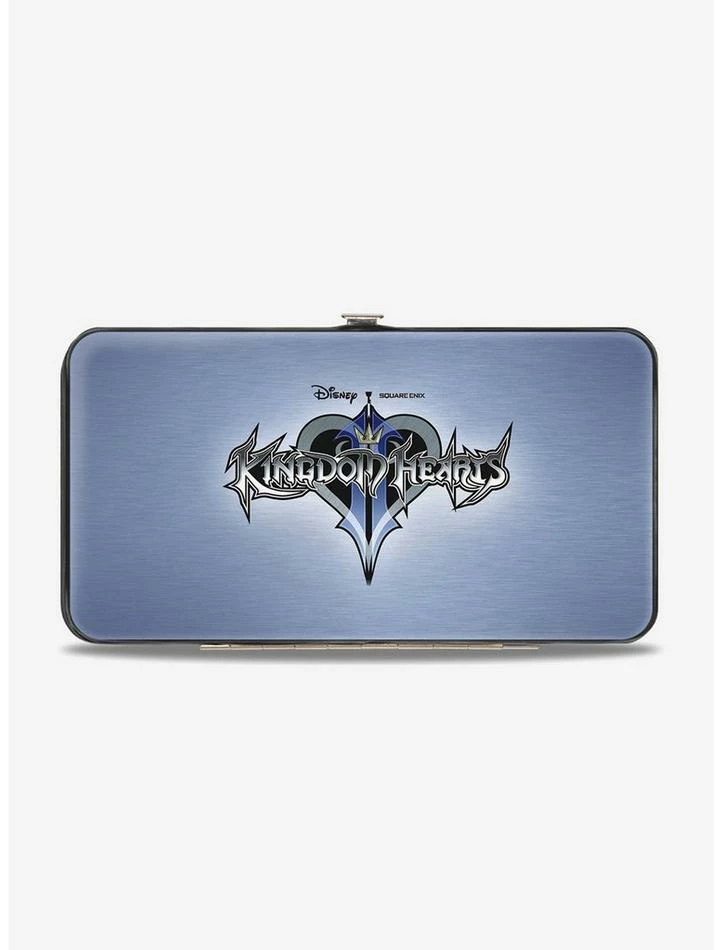 Discount 🎁 Disney Kingdom Hearts II Logo Silver Hinged Wallet 🔥