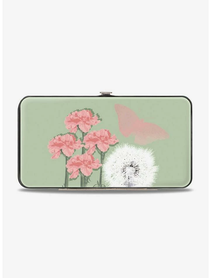 New 😉 Disney Tinker Bell Tink Sketch Carnations Dandelions Hinged Wallet 👏 - Image 2