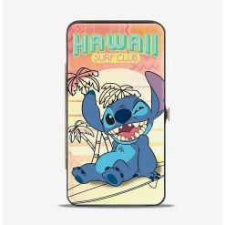 Flash Sale ๐ฏ Disney Lilo & Stitch Hawaii Surf Club Stitch Winking Pose Hinged Wallet ๐ฅ