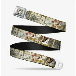 Promo ❤️ Disney Beauty And The Beast Belle Sketch Poses Story Script Seatbelt Belt 🧨