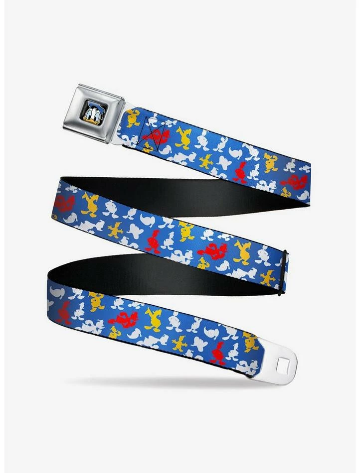 Coupon 💯 Disney Donald Duck Face Poses Scattered Seatbelt Belt ⭐