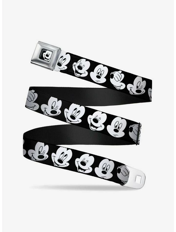 Promo 😀 Disney Mickey Mouse Expressions Close Up Seatbelt Belt ✔️