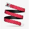 Best Pirce 😍 Disney Minnie Mouse Polka Dot Mini Silhouette Seatbelt Belt 🌟