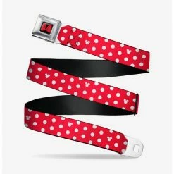 Best Pirce 😍 Disney Minnie Mouse Polka Dot Mini Silhouette Seatbelt Belt 🌟
