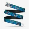 Wholesale 😍 Disney Lilo & Stitch Expressions Hibiscus Collage Green Blue Fade Seatbelt Belt 😍