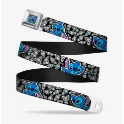 Discount 🌟 Disney Lilo & Stitch Poses Mini Scrump Scattered Seatbelt Belt 🎉