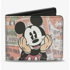 Top 10 โจ Disney Mickey Mouse Classic Sitting Pose Close Up Comics Bi-Fold Wallet ๐