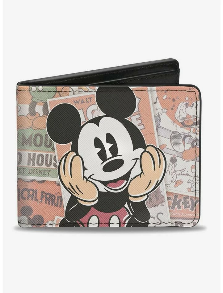 Top 10 ✨ Disney Mickey Mouse Classic Sitting Pose Close Up Comics Bi-Fold Wallet 👍