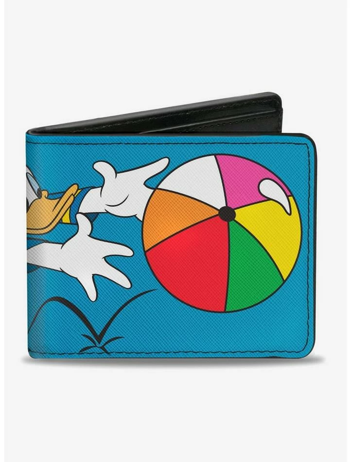 Flash Sale 👏 Disney Donald Duck Beach Ball Pose Bi-Fold Wallet ⌛