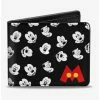 Best Pirce 🎁 Disney Mickey Mouse Expressions Button Logo Bi-Fold Wallet 🤩