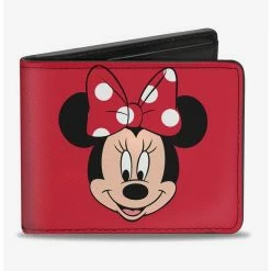 Budget โ Disney Minnie Mouse Face Script Polka Dots Bi-Fold Wallet ๐ฅฐ