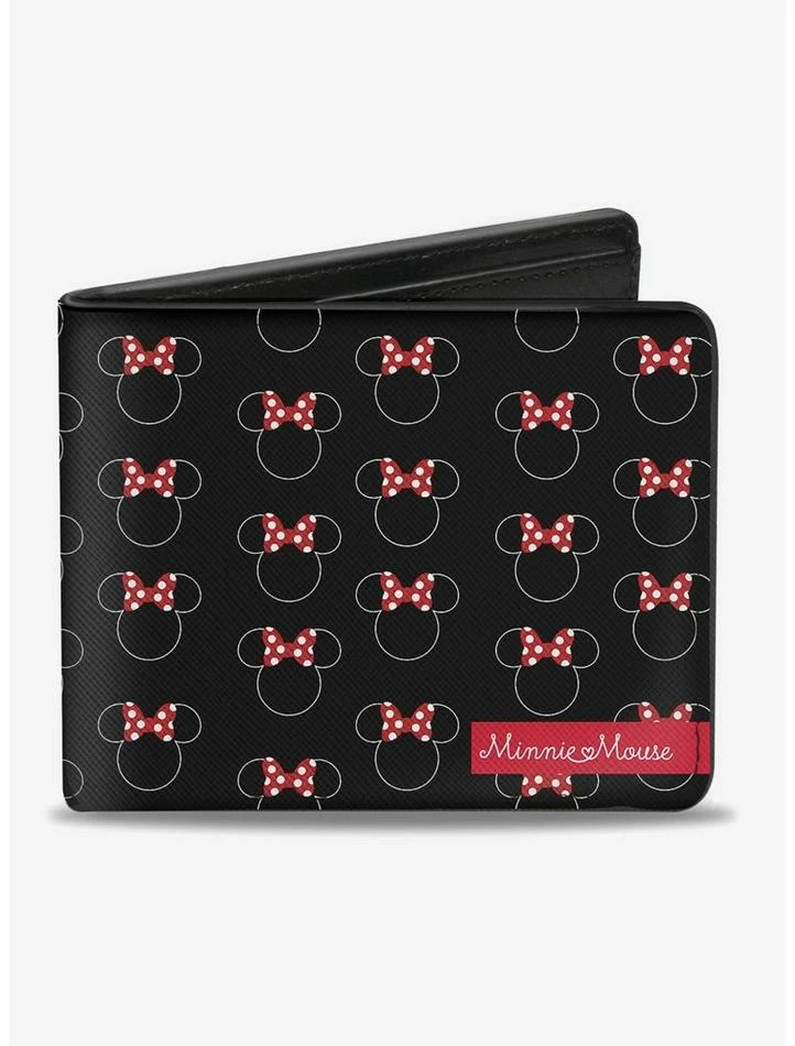 Best Sale 🤩 Disney Minnie Mouse Icon Monogram Banner Bi-Fold Wallet ✨