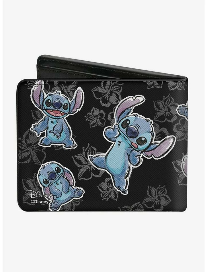 Wholesale 🌟 Disney Lilo & Stitch Hibiscus Stitch Sketch Bi-Fold Wallet 👍 - Image 2