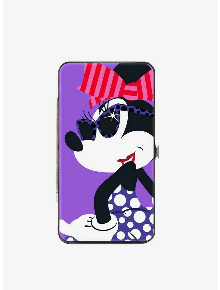 New ⌛ Disney Minnie Mouse Over Shoulder Pose Dots Hinged Wallet 😉