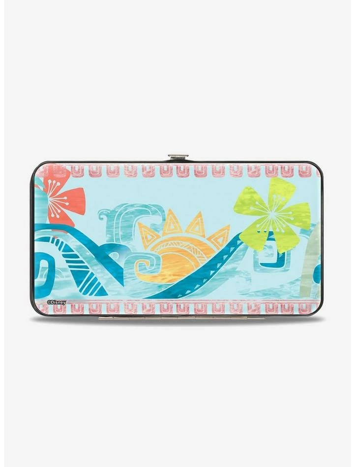 Wholesale ❤️ Disney Moana Voyage Group Pose Tribal Icons Collage Hinged Wallet 🥰 - Image 2