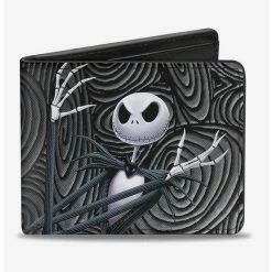 Hot Sale 🌟 The Nightmare Before ❄ Christmas Jack Arms Crossed Jack Swirls Bi-Fold Wallet 😍