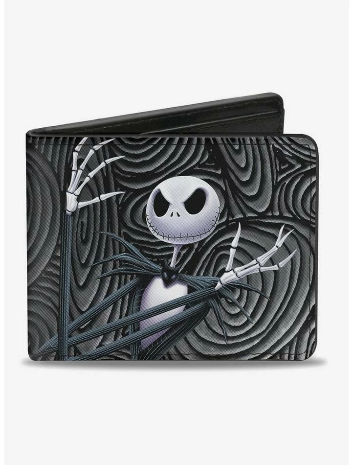 Hot Sale ๐ The Nightmare Before โ Christmas Jack Arms Crossed Jack Swirls Bi-Fold Wallet ๐