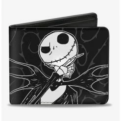 Best Pirce ✔️ The Nightmare Before 🎁 Christmas Jack Thinking Pose Thorny Vine Bi-Fold Wallet 🎉