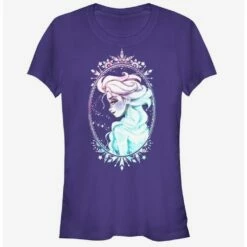 Budget 🎁 Disney Frozen Elsa Frame Gradient 👧 Girls T-Shirt 😀