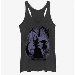 New 🥰 Disney Villains Maleficent Bone Heart 👧 Girls Tank ⌛