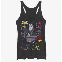 New 🛒 Disney Villains Maleficent Dual Maleficent 👧 Girls Tank 👍