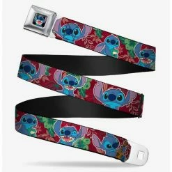 Promo 🌟 Disney Lilo & Stitch - Stitch 6 Expressions Tropical Seatbelt Belt ✔️