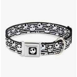 Discount ✔️ The Nightmare Before 🎄 Christmas Jack Expressions 🐕 Dog Collar Seatbelt Buckle 😀