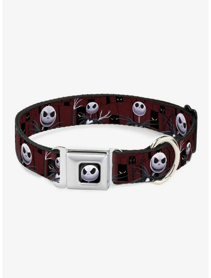 Cheap 🛒 The Nightmare Before 🔔 Christmas Jack Poses Peeping Eyes 🦮 Dog Collar Seatbelt Buckle 🎁