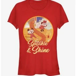 Cheapest ✨ Disney Mickey Mouse Sparkle And Shine 👧 Girls T-Shirt 😍