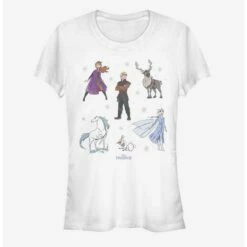 Best Pirce ⭐ Frozen 2 Frozen Doodles 👧 Girls T-Shirt ✔️