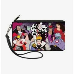 Best Sale ✨ Disney Villains Group Pose Wallet Canvas Zip Clutch 🛒