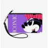Outlet 😀 Disney Iconic Hollywood Minnie Mouse Over Shoulder Pose Wallet Canvas Zip Clutch 🤩