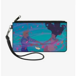 Promo ❤️ Disney Pocahontas John Smith Colors Of The Wind Pose Wallet Canvas Zip Clutch ⌛
