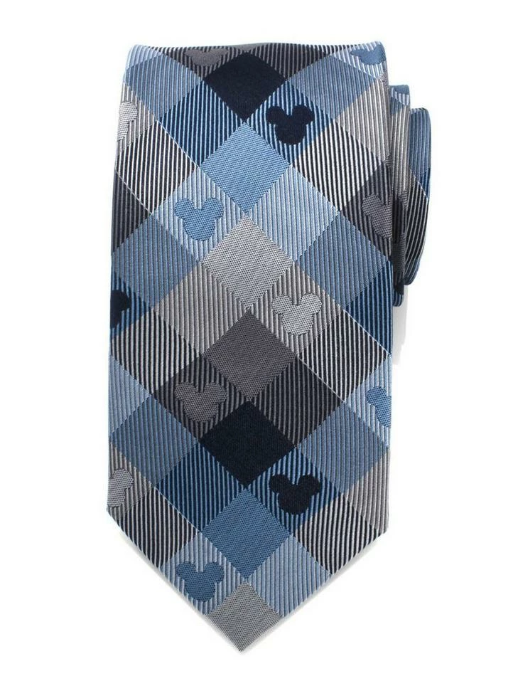 Wholesale 🔔 Disney Mickey Mouse Blue Plaid Mens Tie 🔔