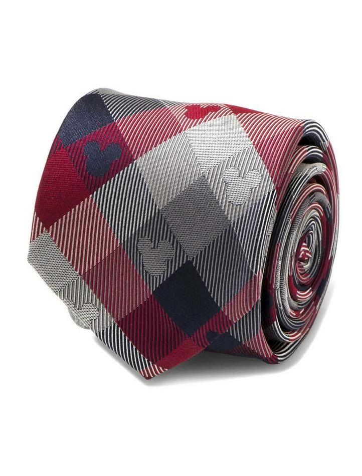 Cheapest 🎉 Disney Mickey Mouse Red and Blue Plaid Tie ✔️