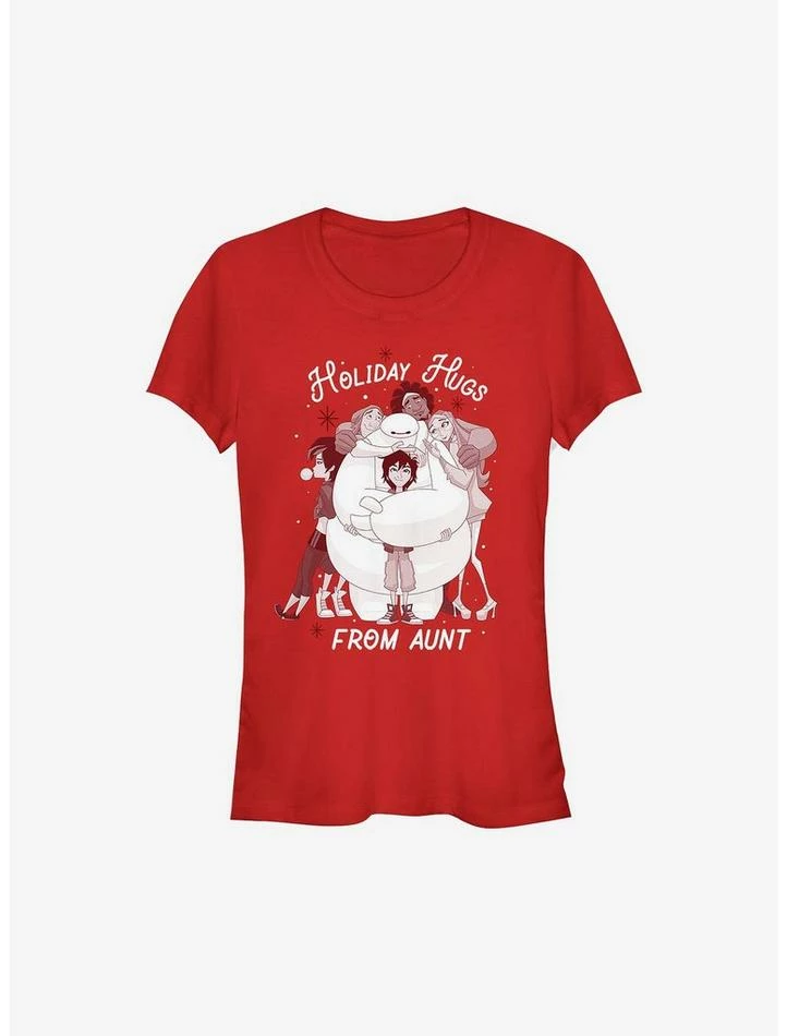 Best Sale ๐ฅฐ Big Hero 6 Holiday Hugs From Aunt ๐ง Girls T-Shirt ๐