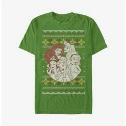 Promo ✔️ Disney Princesses Group 🎄 Christmas Print T-Shirt ⭐