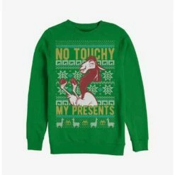 Discount 🔔 Disney The Emperor's New Groove No Touchy My Presents Ugly 🎅 Christmas Sweater Sweatshirt 💯