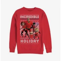 Best Pirce 🤩 Disney Pixar The Incredibles Incredible Holiday Ugly ❄ Christmas Sweater Sweatshirt 😍